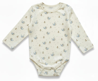 Baby whale body - langærmet