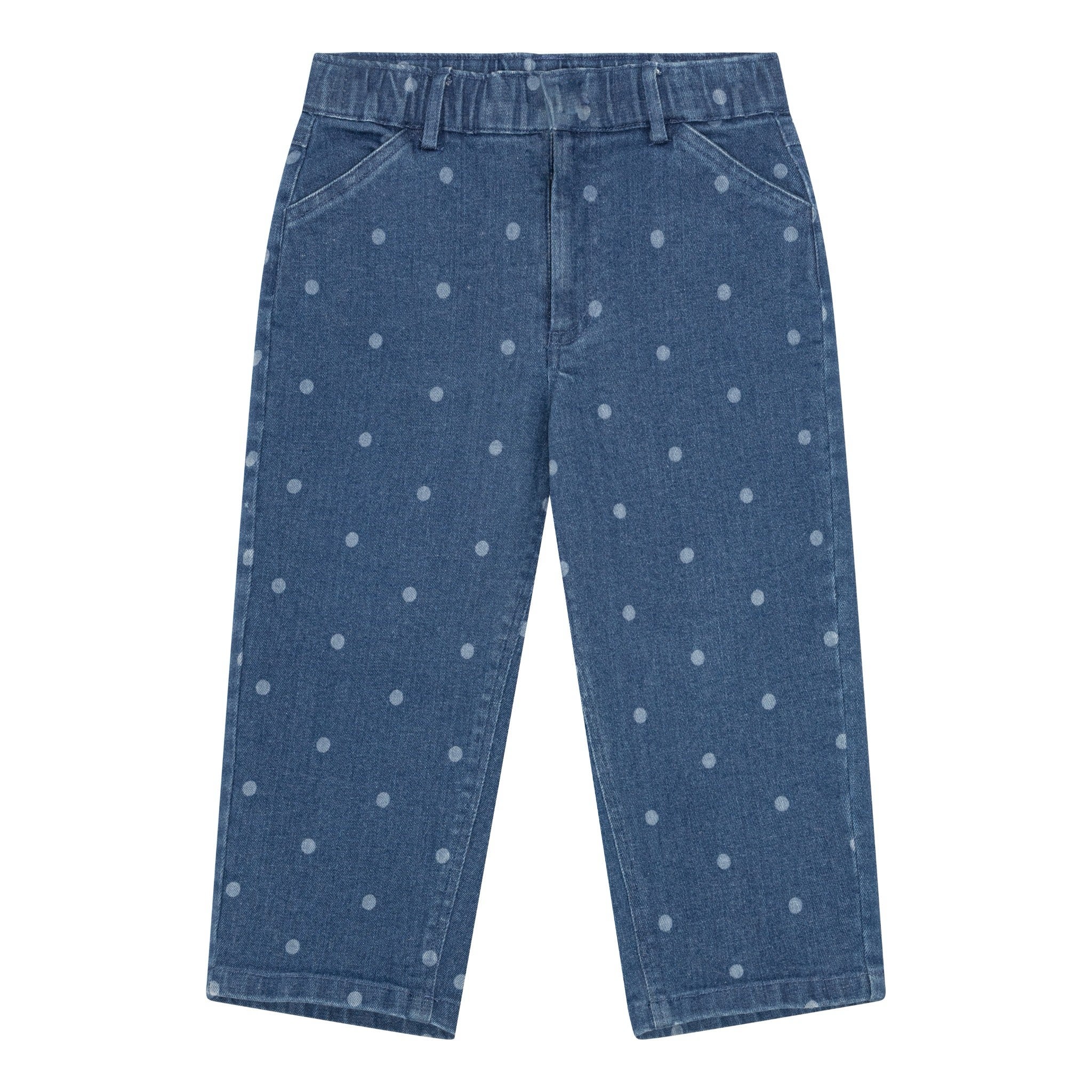 Denim bukser - white dots