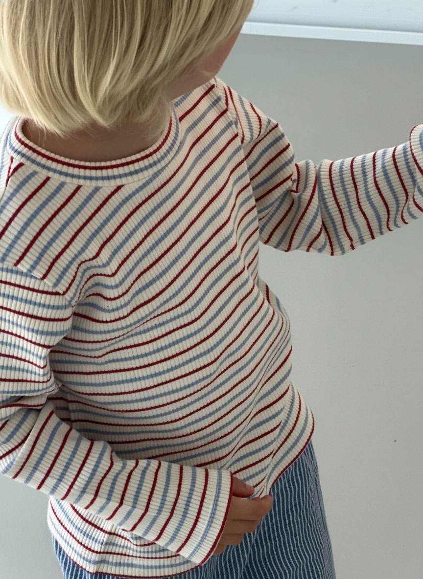 rib bluse - seaside stripe
