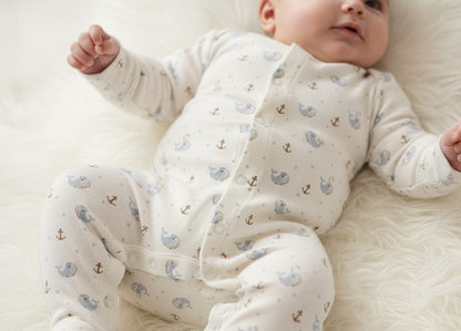 Baby whale onesie