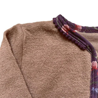 Moni cardigan i uld - Camel flower