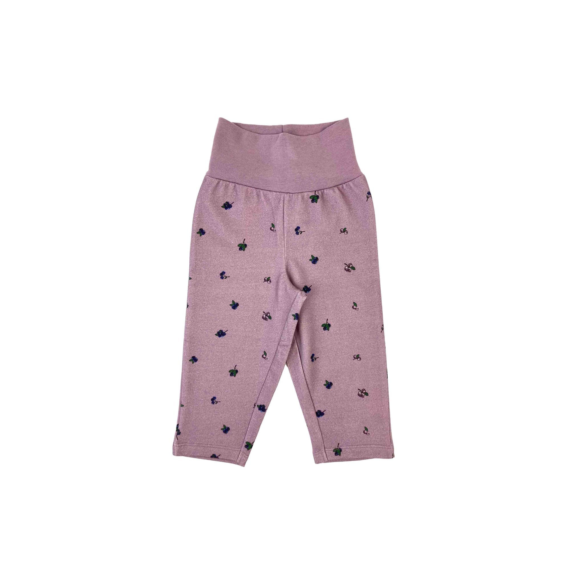 Minna sweat bukser med bred rib - blueberry