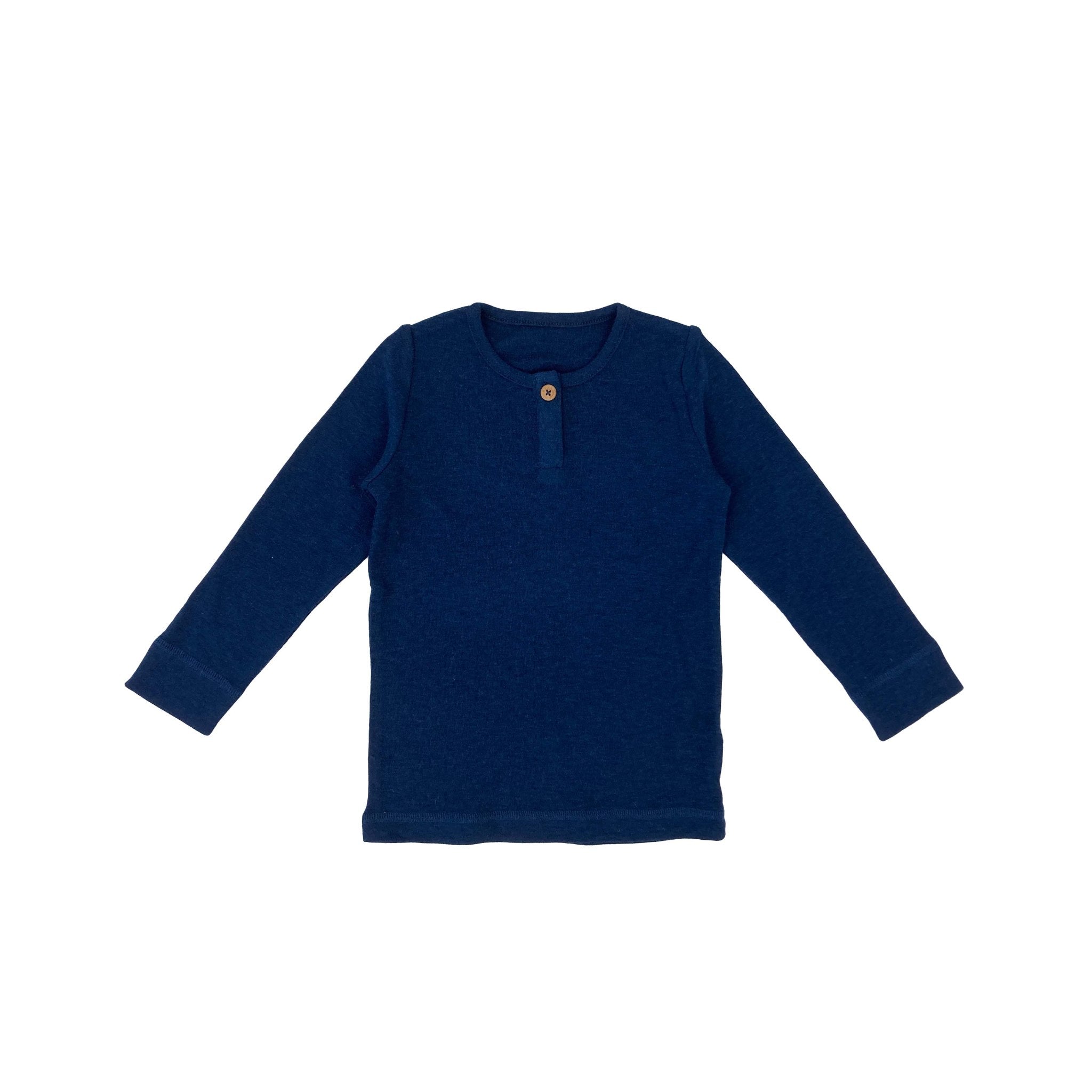 Frode bluse i uld/bomuld - navy