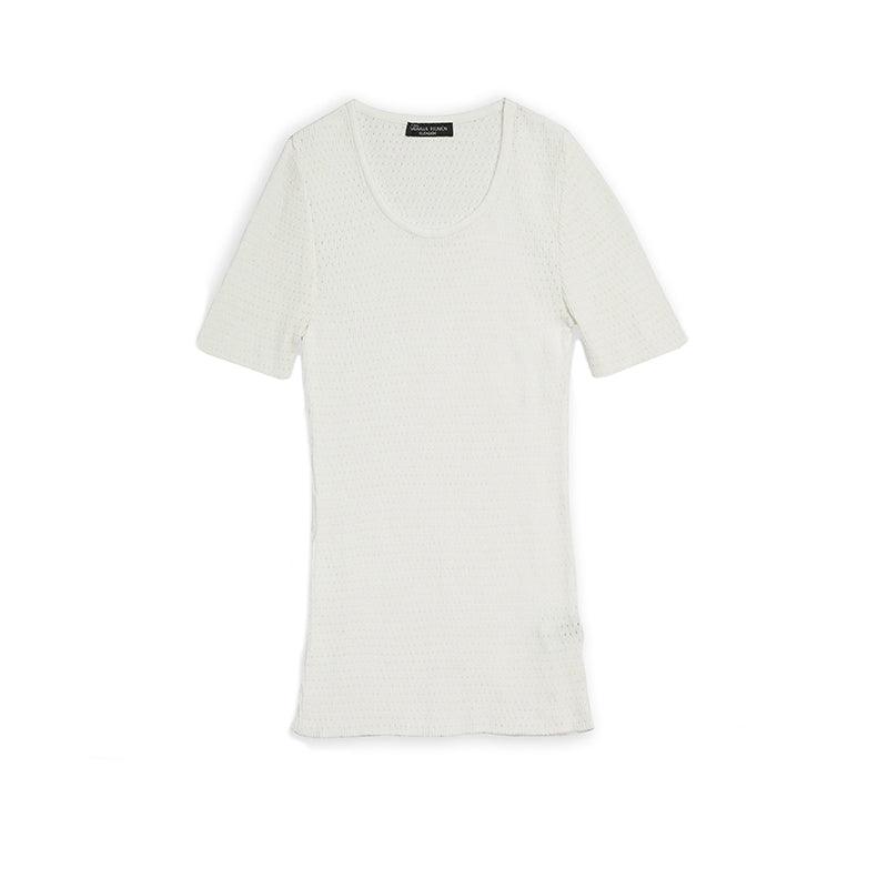 Gudrun økologisk kortærmet t-shirt hvid, dame - Okker-Gokker Organic