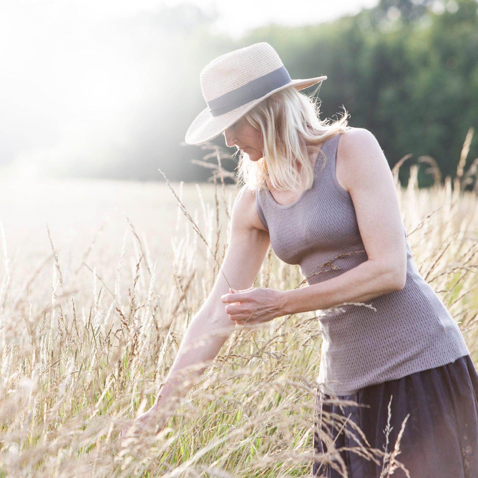 Gudrun økologisk tanktop sand, dame - Okker-Gokker Organic