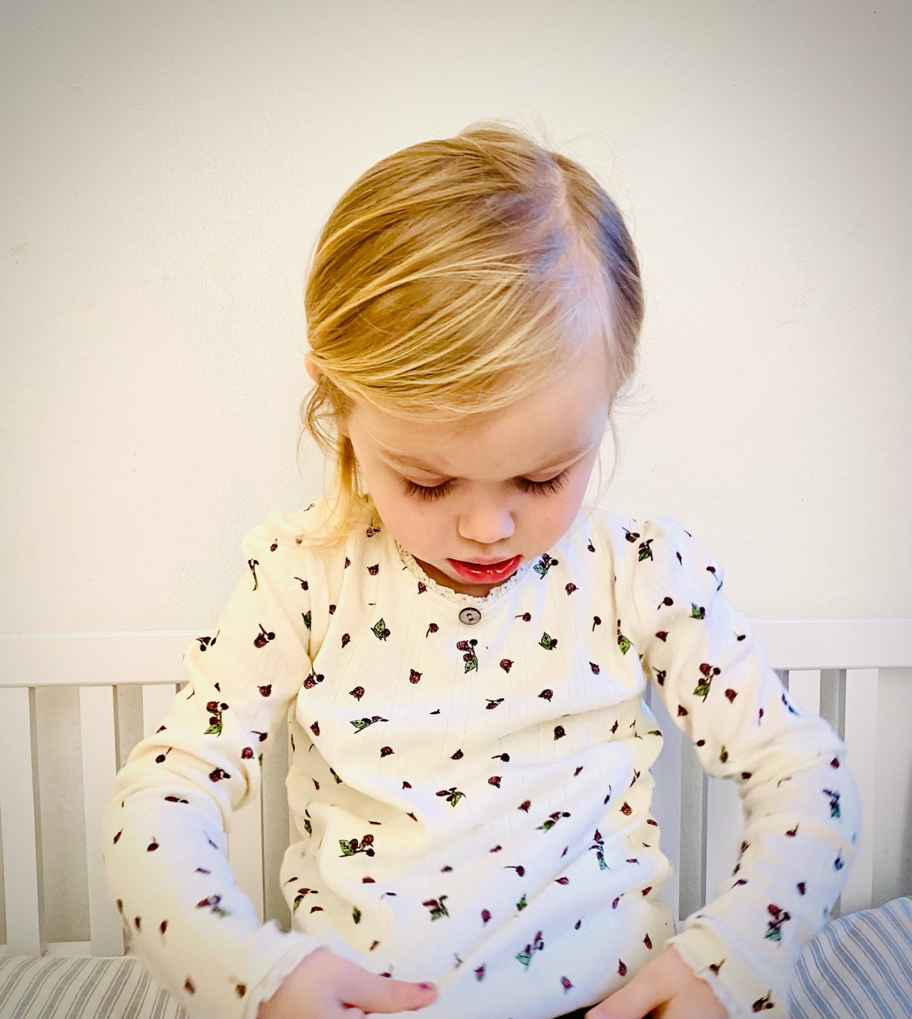 Berry pointelle bluse